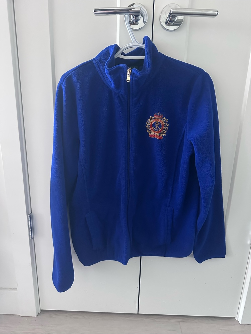 Vintage Lauren Ralph Lauren Royal Blue Fleece Full-Zip Jacket